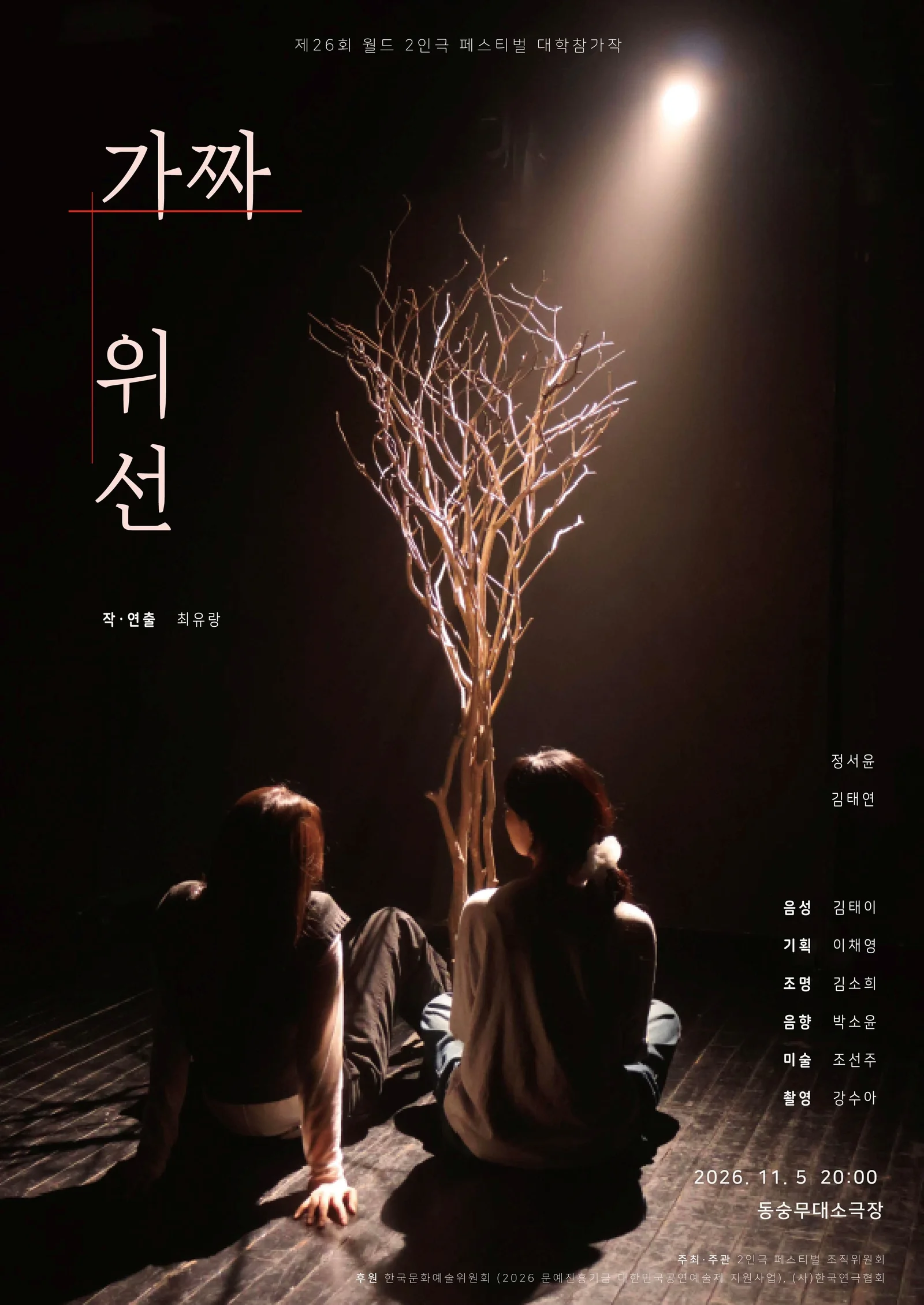 제26회 월드 2인극 페스티벌, 가짜 위선 상세 안내 1