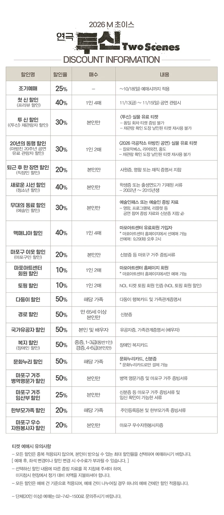 M 초이스, 투신 Two Scenes 상세 안내 3