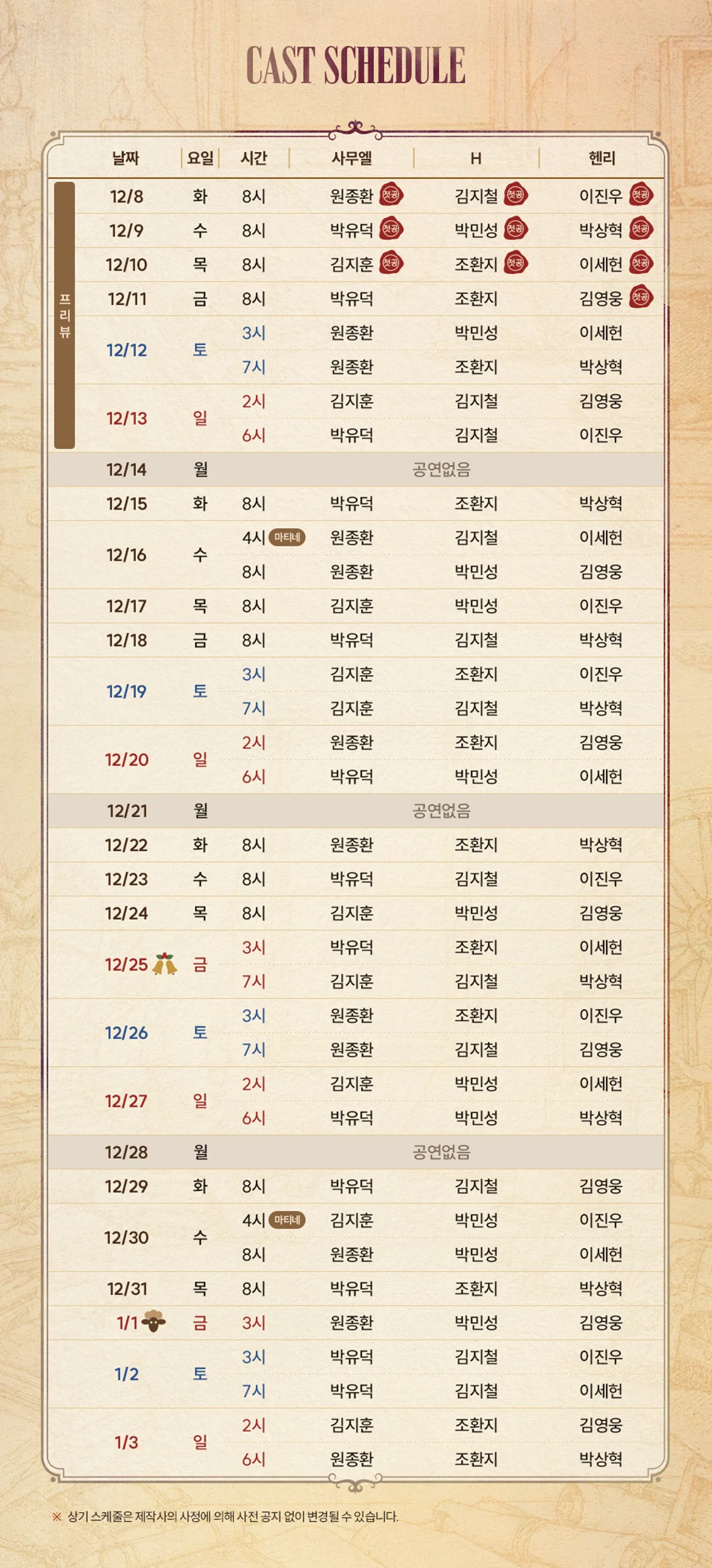 윌리엄과 윌리엄의 윌리엄들 상세 안내 3